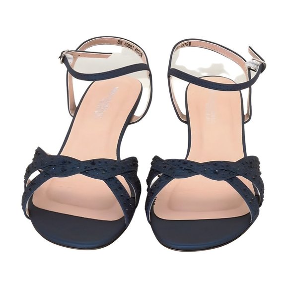 Touch Ups Womens Lena Wedge Sandal, Navy, Size 8 Wide - Picture 5 of 5